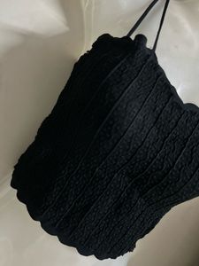 Black Smocked Camisole Top