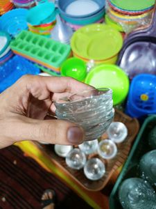 3 Clear Glass Serving Bowls