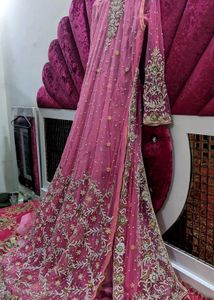 Stunning Pink Embellished Wedding Dress