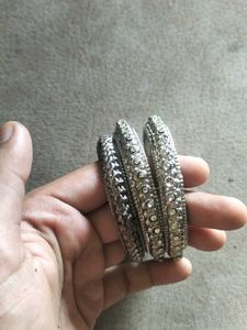 Sparkling Stone Bangles 3 Sets