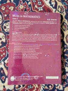 RD Sharma MCQs in Mathematics Class X