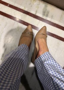 Nude Pointed Toe Flats