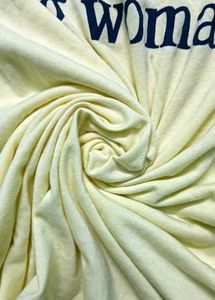 Yellow "Strong Woman" Graphic T-Shirt