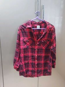 Red Plaid Flannel Shirt