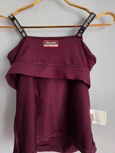 Kappa Padded Small 28" Maroon Tank Sports Top