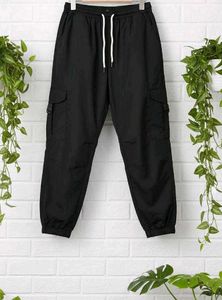 Black Cargo Joggers