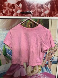 Cute Pink Cropped T-Shirt