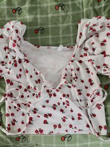 Floral printed crop top