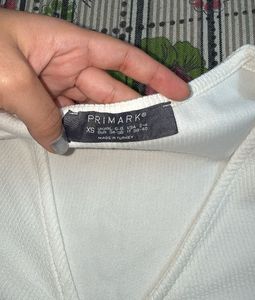 White Ring Detail Crop Top