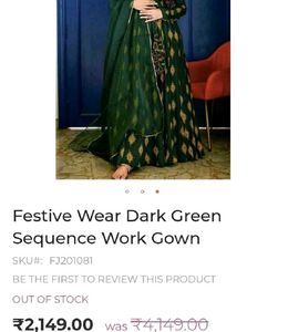 2 Elegant Green  Anarkali Suit And Red