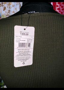 Chic Olive Green Ribbed Wrap Dress