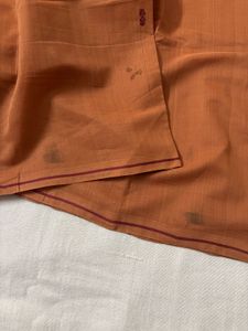 Brown Cotton Saree