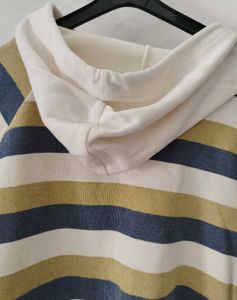 Striped Cropped Hoodie