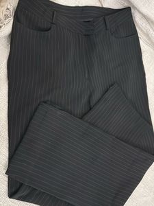 Classic Black Pinstripe Pants