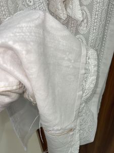 White Chikankari kurta