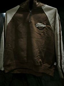 Brown Zip-Up Sweatshirt