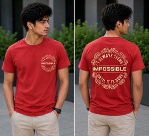 Red Graphic Print T-Shirt (XL)