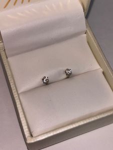 92.5% sterling sliver studs with certificate