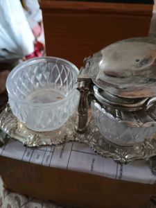 Elegant Silver Decorative Bowl Set