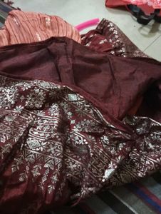 Maroon Embroidered Blouse