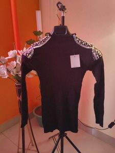 New Embellished Knit Top