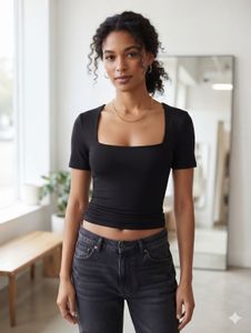 Classic h&amp;m Black Fitted T-Shirt