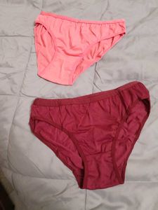 pack of 2 colours - Coral and burgundy briefs