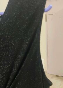 Sparkly Black Knot Detail Dress