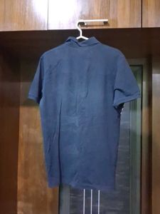 Men's Navy Polo Shirt with USA Graphic