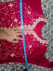 Majenta party wear dhoti suit set in xl size