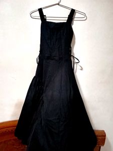 Black Buckled Strap Maxi Dress