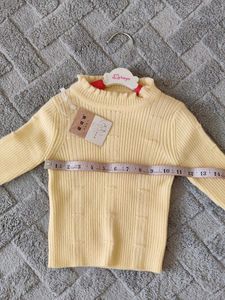 Cute Cream Ribbed Knit Sweater