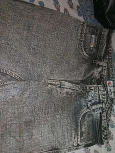 Grey Wash Flare Jeans
