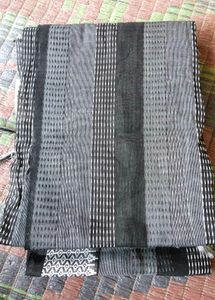 Elegant Black and White Striped Dupatta