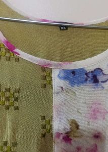 Floral Print Kurta light green