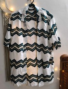 Zudio XXL Men's Chevron Print Short Sleeve Shirt