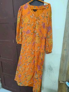 Vibrant Floral Print Midi Dress