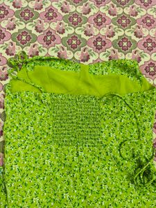 Green Floral Print Sundress
