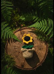 Crochet Sunflower Decor