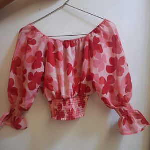 Chic Floral Puff Sleeve Blouse