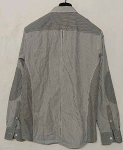 Men's Striped &amp; Gingham Patchwork Shirt