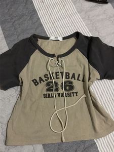 Varsity Style Lace-Up T-Shirt