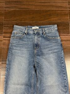 Stylish Wide Leg Blue Denim Jeans