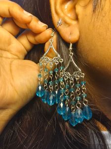Bohemian Blue Chandelier Earrings
