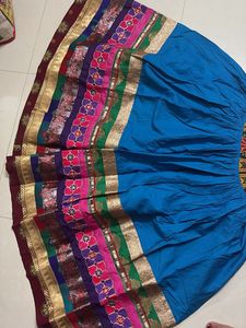 Blue Embroidered Skirt