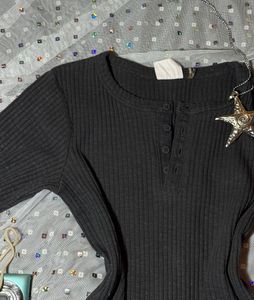 Tumblr Elena Gilbert Inspired Henley Grey Top