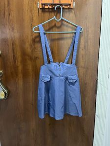 Blue Pinafore Skirt