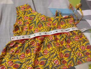 One Side Off Shoulder Top&amp; Printed Skirt
