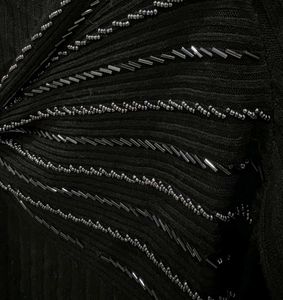 Y2k Ribbed Black Long Sleeve Top