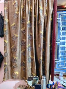Stylish Leaf Print Curtains